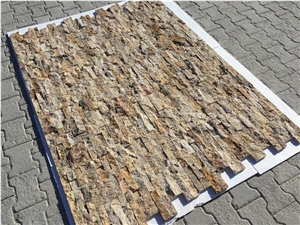 Scabas Travertine Split Face Ledger Panel, Ledge Stone