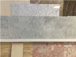 Bianco Carrara White B Marble Tiles, Italy Grey Marble
