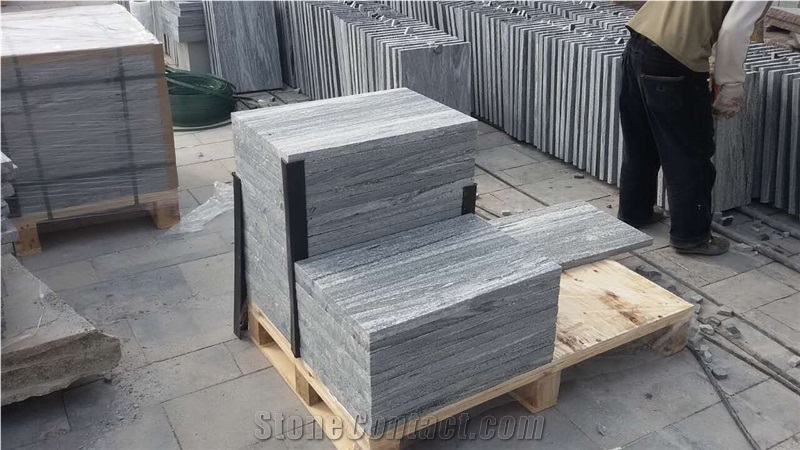 Hot Sale-G302 Grey Wooden Vein Granite Tiles &Slabs,Nero Santiago Granite Tiles for Building Design /Wall Cladding Tiles