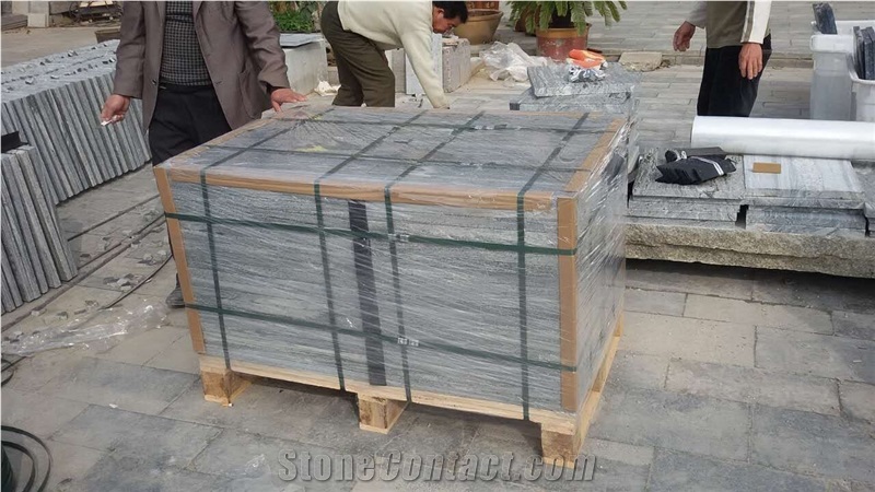 Hot Sale-G302 Grey Wooden Vein Granite Tiles &Slabs,Nero Santiago Granite Tiles for Building Design /Wall Cladding Tiles