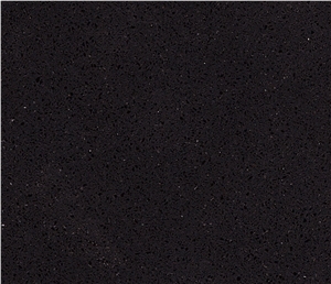 Absolute Black Quartz Stone Tiles & Slabs, China Black Caesarstone, Engineered Stone Quartz in Black Color