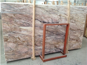 Anna Rose Marble Polished Slabs & Tiles, China Rose Pink Marble Slabs for Wall and Floor, Pink Marble with Dark Lines