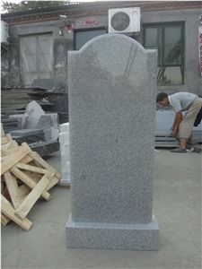 G603 Light Grey Granite Tombstones, China Cheap Grey Monument Design, Single Monuments in Russian Style