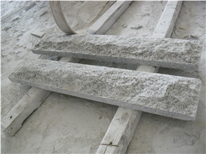 G655 White Granite Mushroom Stone Tiles, China Cheap White, Light Grey Granite Mushroom Wall Cladding, Grey Granite Mushroomed Cladding