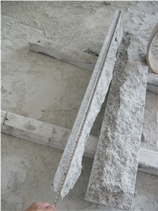 G655 White Granite Mushroom Stone Tiles, China Cheap White, Light Grey Granite Mushroom Wall Cladding, Grey Granite Mushroomed Cladding