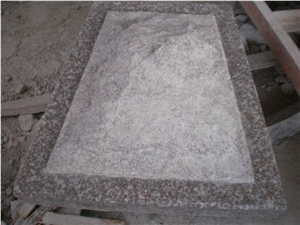 G664 Pink Porrino Granite Mushroom Stone Tiles, China Cheap Pink Granite Mushroom Wall Cladding, Pink Granite Mushroomed Cladding