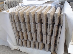 G682 Rusty Yellow Granite Mushroom Stone Tiles, China Cheap Yellow, Sunset Gold Granite Mushroom Wall Cladding, Gold Granite Mushroomed Cladding