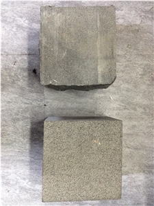 Hainan Black Basalt Cobble Stone, Cube Stone Surface Machinecut, Other Sides Natural Split, China Black Basalt Paving Stone for Patio,Driveway