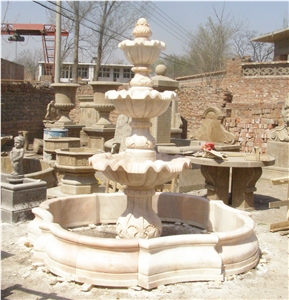 Hunan White Marble Garden Fountains, China White Marble Water Features Exterior Fountains, Sculptured Fountains