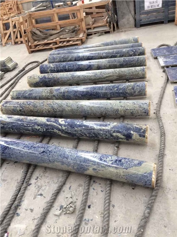 Blue Marble, Blue Sodalite Roman Columns