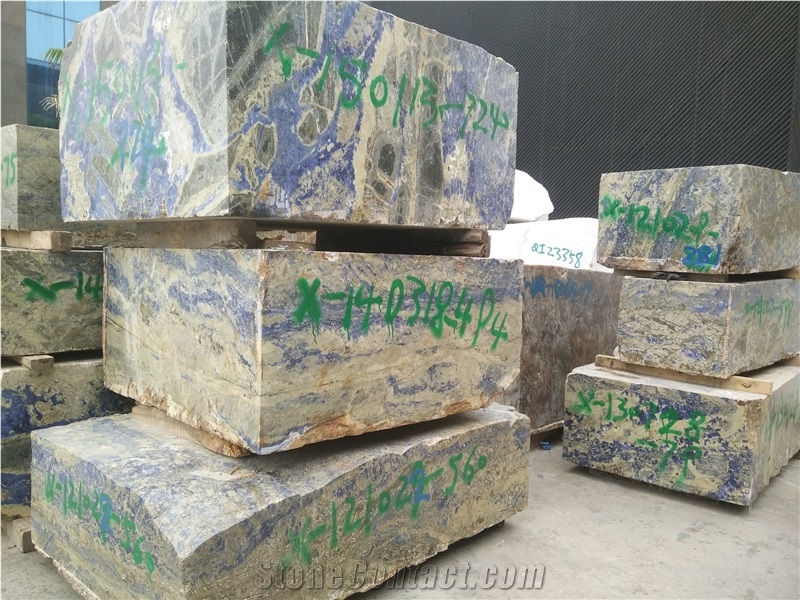 Blue Sodalite Granite Block, Bolivia Blue Granite