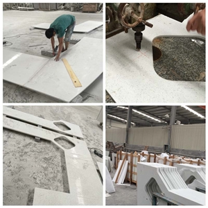 Carrara White Marble Quartz Countertops