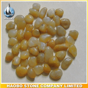 Decorative Pebbles for Garden and Pavement Yellow Color