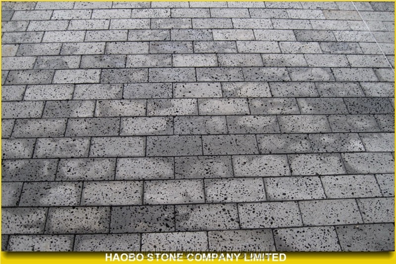 Hainan Black Basalt Cube Stone & Pavers, Walkway Pavers, Basalt Paving Stone