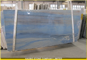 Imported Light Blue Luxury Quartzite Azul Macauba, Azul Bahia Polished Slabs, Brazil Natural Blue Quartzite Floorings, Background Wall