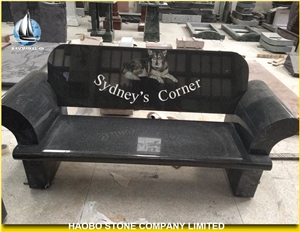 Wanxia Red Marble Garden Bench, Sunglow Red Marble Bench