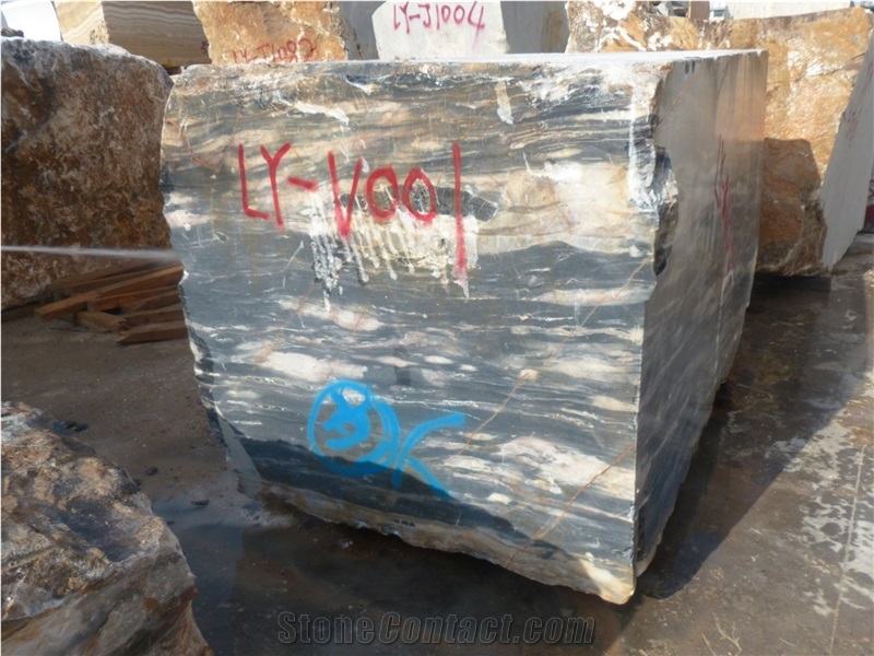 Smoky Black Blocks, China Black Marble