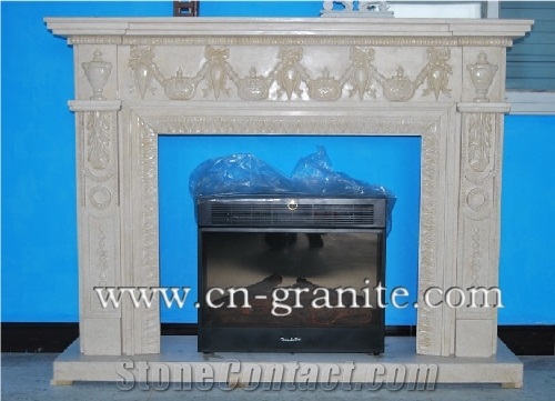 Beige Marble Fireplace,Beige&Yellow Stone Firepalce,China Beige Fireplace,Fireplace Design Ideas,Fireplace Decorating&Remodelings,Fireplace Insert，Fireplace Cover,Fireplace Accessories,