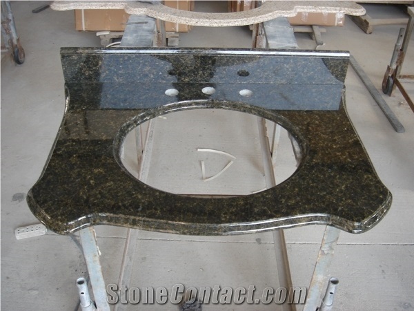 Black Granite Vanity Tops, China Balck Granite Bathroom Countertops, Polished Balck Stone Bath Top, Bathroom Vanity Tops, Good Quality Vanity Top, Custom Vanity Tops