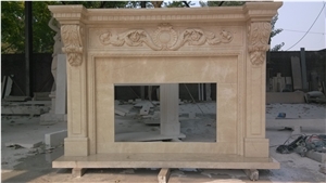 China Marble Fireplace Hand Carved
