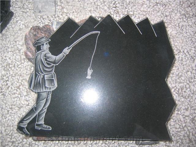 China Black Stone Tombstone&Monument Design,Western Style Monuments&Tombstones,European&America Style Monuments&Tombstones