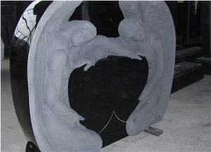 China Black Stone Tombstone&Monument Design,Western Style Monuments&Tombstones,European&America Style Monuments&Tombstones