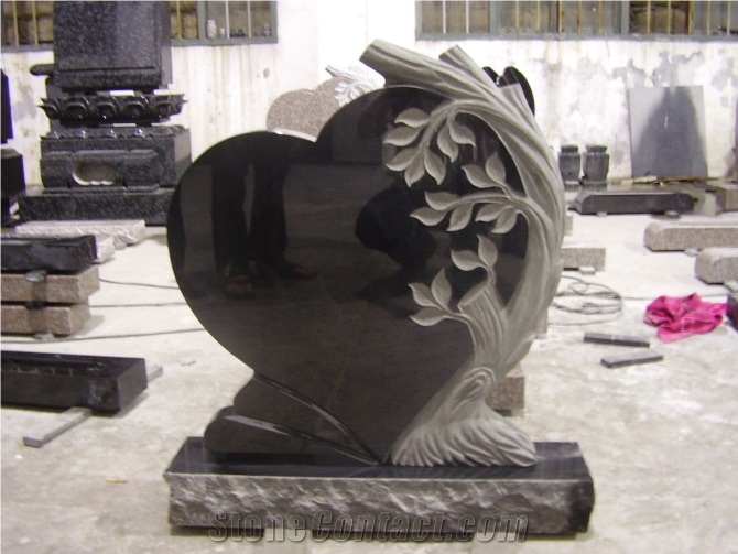 China Black Stone Tombstone&Monument Design,Western Style Monuments&Tombstones,European&America Style Monuments&Tombstones
