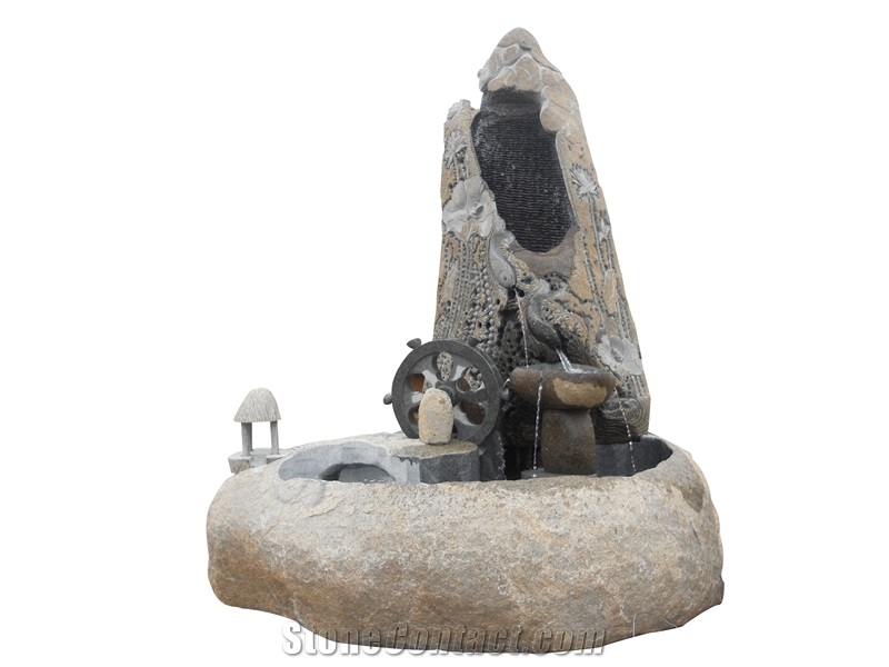 China Factory Garden Fountain,Natural Stone Garden Fountain Design,Wholesaler-Xiamen Songjia