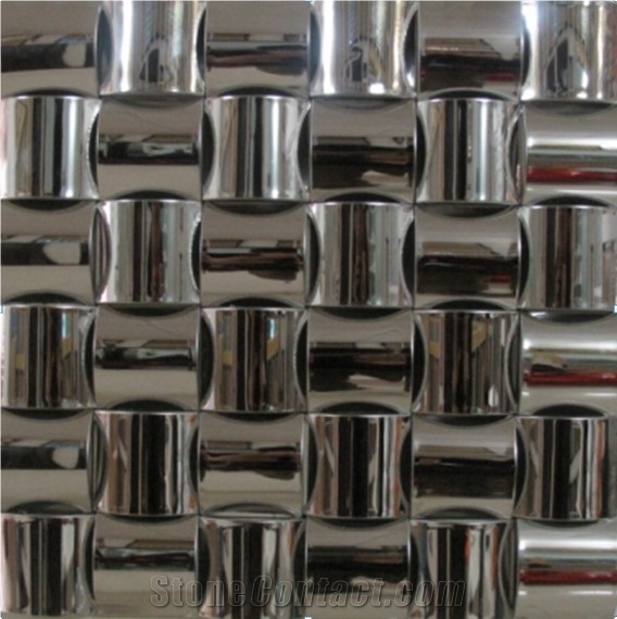 China Factory New Mental Mosaic Stianless Steel Mosaic for Floor Paving or Wall Cladding，Wholesaler-Xiamen Songjia