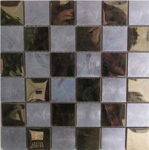 China Factory New Mental Mosaic Stianless Steel Mosaic for Floor Paving or Wall Cladding，Wholesaler-Xiamen Songjia