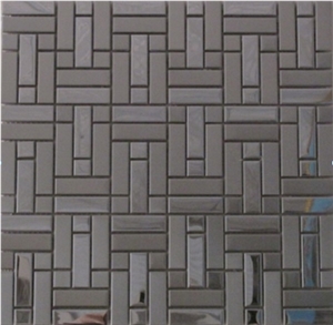 China Factory New Mental Mosaic Stianless Steel Mosaic for Floor Paving or Wall Cladding，Wholesaler-Xiamen Songjia