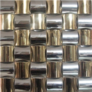 China Factory New Mental Mosaic Stianless Steel Mosaic for Floor Paving or Wall Cladding，Wholesaler-Xiamen Songjia