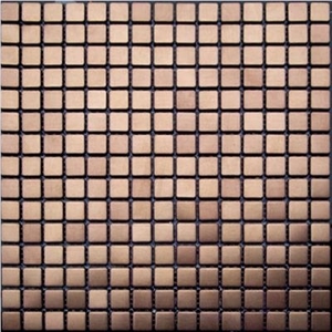 China Factory Price Metal Mosaic Tile for Floor Paving and Wall Cladding,Rose Gold Grid Stainless Steel Mosaic Design,Wholesaler-Xiamen Songjia China Factory Price Metal Mosaic Tile for Floor Paving and Wall Cladding,Rose Gold Grid Stainless Steel Mosaic Design,Wholesaler-Xiamen Songjia
