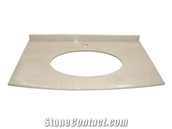 China G682 Yellow Granite Vanity Tops, New China Natural Bathroom Countertops Vanity, Beige Stone Vanity Top, Bathroom Vanity Tops, Custom Vanity Tops, Washing Basin Tops, Bathroom Countertops