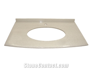 China G682 Yellow Granite Vanity Tops, New China Natural Bathroom Countertops Vanity, Beige Stone Vanity Top, Bathroom Vanity Tops, Custom Vanity Tops, Washing Basin Tops, Bathroom Countertops