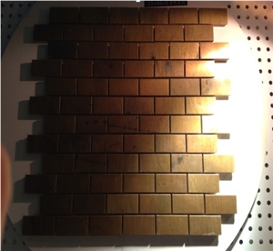 China Mosaic Factory, Brown Slate Mosaic for Floor Paving and Wall Cladding,Wholesaler-Xiamen Songjia