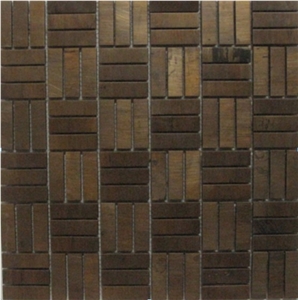 China Mosaic Factory, Brown Slate Mosaic for Floor Paving and Wall Cladding,Wholesaler-Xiamen Songjia