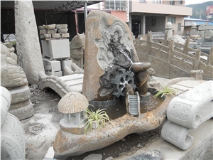 China Natural Stone Garden Fountain Design for Garden Decoration,Wall Mounted Exterior Fountain,Good Price in Xiamen Songjia