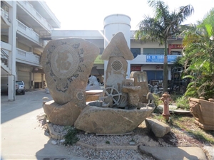 China Natural Stone Garden Fountain Design for Garden Decoration,Wall Mounted Exterior Fountain,Wholesaler-Xiamen Songjia