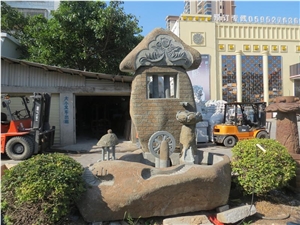 China Natural Stone Garden Fountain Design for Garden Decoration,Wall Mounted Exterior Fountain,Wholesaler-Xiamen Songjia