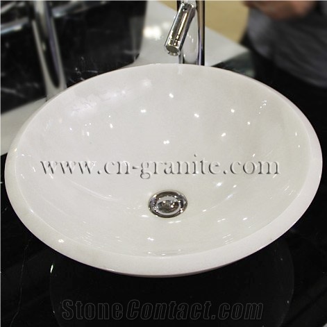 China White Marble Sinks & Basins, Pure White Stone Wash Basins & Sinks, Bathroom Wash Basins & Sinks, Kichen Sinks, Vessel Sinks, Oval Basins