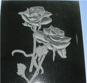 Engaved Monument Accessories Granite, Black Granite Graveyard Products