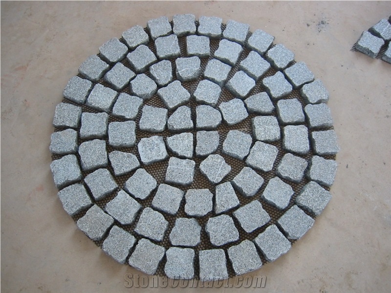 G682 Meshed Cube Stone,Yellow & Rusty Granite Cube Stone,Granite Paving,Yellow Granite Cube Stone,Driveway Paving Stone,Rusty Granite Cube Stone,Cobble Stone,Paving Sets,Courtyard Road Pavers