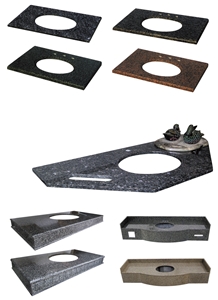 Granite Countertops, China Granite Bath Tops, Custom Vanity Tops