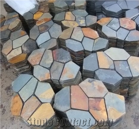 Irregular Slate Paving Stone, Irregular Flagstones, Flagstone Road Paving, Flagstone Walkway Pavers, Random Flagstone, Flagstone Wall & Courtyard, Rusty Flagstone Paving Tiles, Mashed Rustic Flagstone