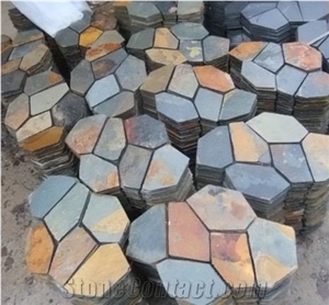 Irregular Slate Paving Stone, Irregular Flagstones, Flagstone Road Paving, Flagstone Walkway Pavers, Random Flagstone, Flagstone Wall & Courtyard, Rusty Flagstone Paving Tiles, Mashed Rustic Flagstone