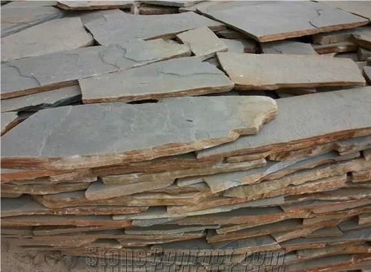 Irregular Slate Paving Stone, Irregular Flagstones, Flagstone Road Paving, Flagstone Walkway Pavers, Random Flagstone, Flagstone Wall & Courtyard, Rusty Flagstone Paving Tiles