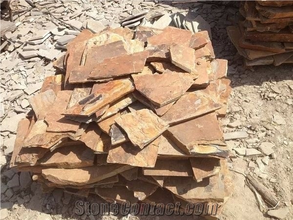 Irregular Slate Paving Stone, Irregular Flagstones, Flagstone Road Paving, Flagstone Walkway Pavers, Random Flagstone, Flagstone Wall & Courtyard, Rusty Flagstone Paving Tiles