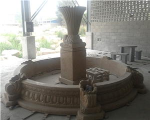 Marble Fountains,Garden Fountains,Exterior Stone Fountains,China Beige Stone Fountains,Water Features,Good Quality Fountains