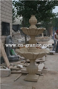 Marble Fountains,Garden Fountains,Exterior Stone Fountains,China Beige Stone Fountains,Water Features,Good Quality Fountains